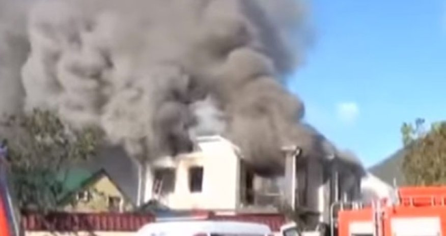 Qəbələdə ərəblər bu evdə belə yandılar - VİDEO