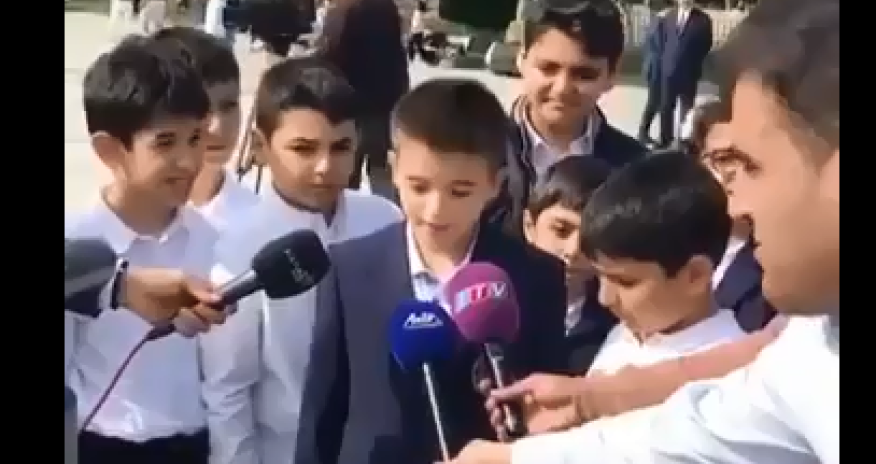 İlham Əliyevin nəvəsi telekanallara müsahibə verdi - VİDEO