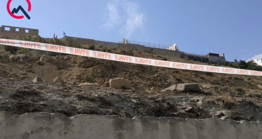 Sürüşmə baş verən ərazidən - FOTOLAR