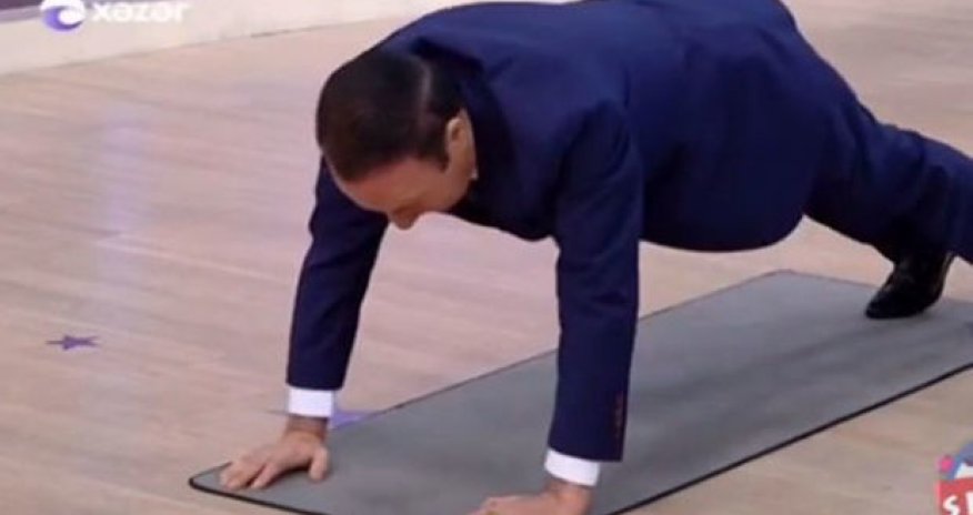 79-летний народный артист отжался в прямом эфире - ВИДЕО