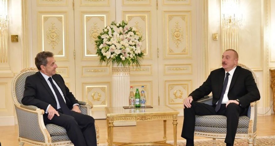 Ilham Aliyev receives former French president