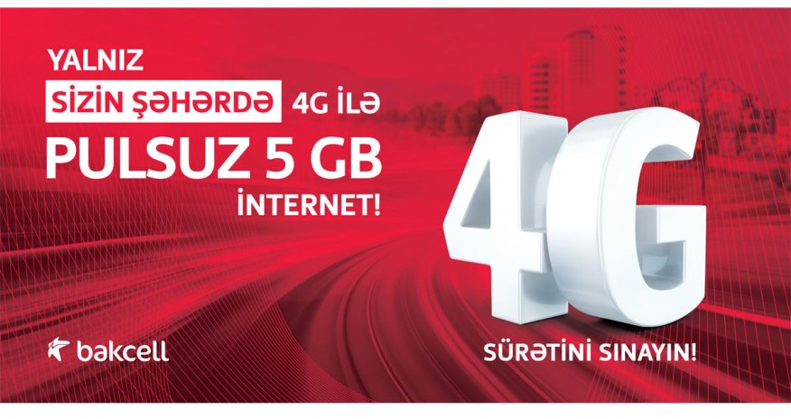 Residents of 6 regions receive free 5 GB of internet from Bakcell