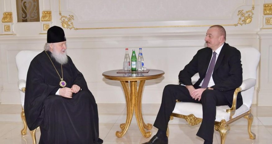 Ilham Aliyev meets Patriarch Kirill of Moscow and All Russia
