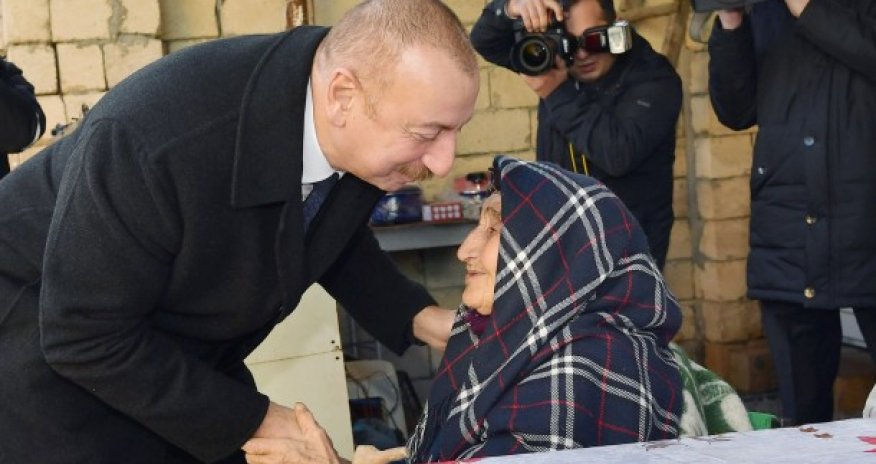 Prezidentin Şamaxıda sakinlərlə səmimi - FOTOLARI