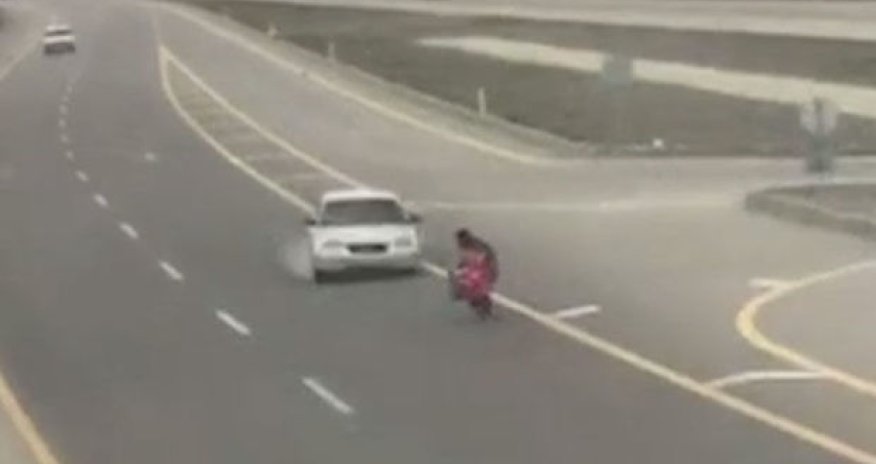 Ana-balanın öldüyü qəzanın baş verdiyi an - VİDEO