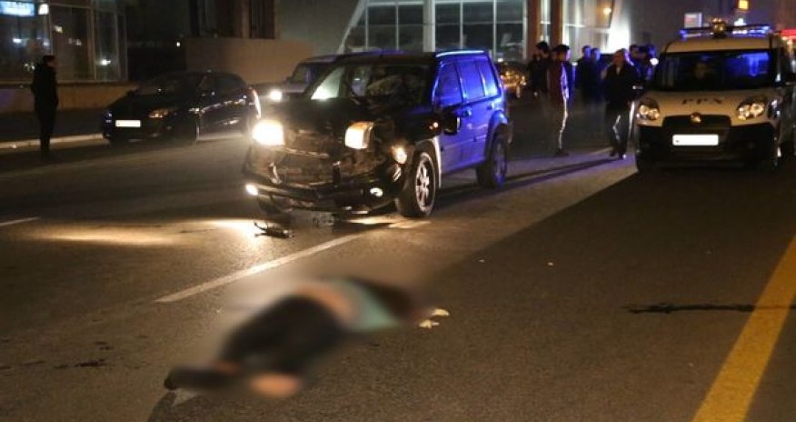 Турка сбили насмерть в Баку - ВИДЕО