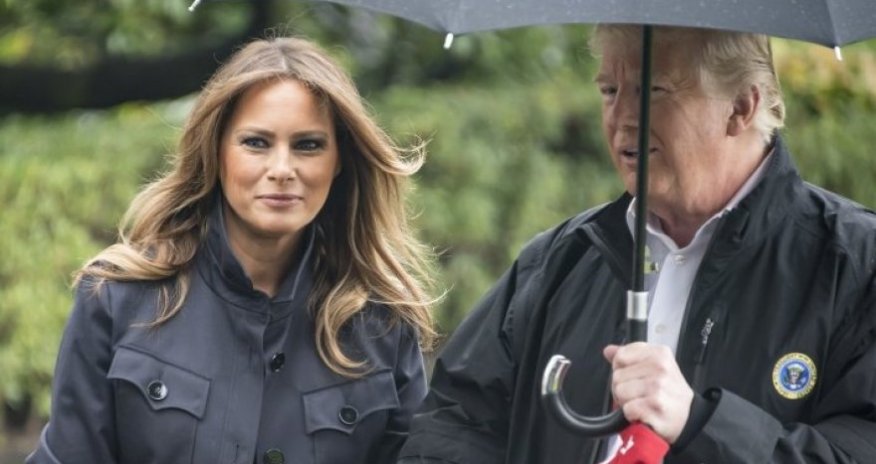 Трамп «забыл» жену на пороге Белого дома - ВИДЕО