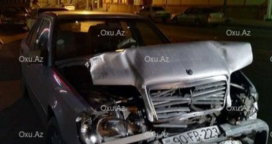 В Баку столкнулись два Mercedes - ФОТО/ВИДЕО