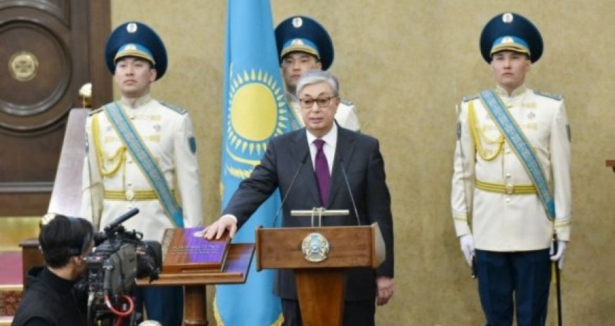 Qazaxıstanda spiker Kasım-Jomart Tokayev and içdi