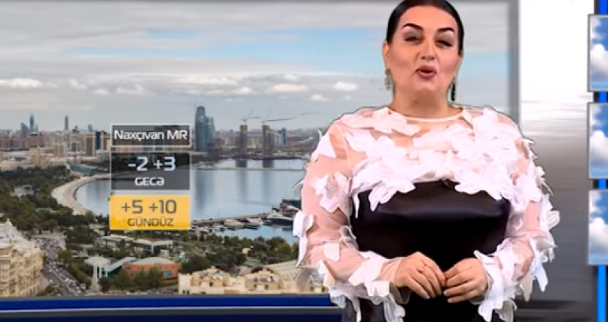 Elza Seyidcahan hava xəbərlərinin aparıcısı oldu - VİDEO