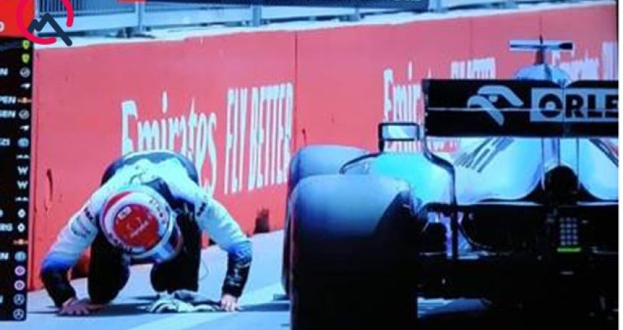 “Formula 1”də ilk qəza - Rassellin bolidi lyuka düşdü - FOTO