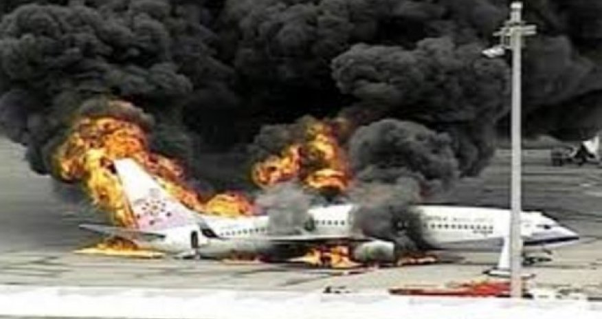 Azərbaycanlıların istifadə etdiyi hava limanında 10 nəfər diri-diri yandı - VİDEO