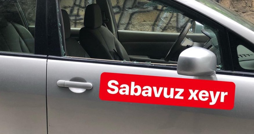 Bakıda tanınmış aparıcının maşınına oğru girdi - FOTOLAR