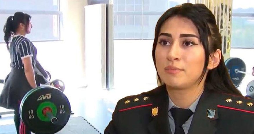 Azərbaycanlı polis qadın hər kəsi heyrətləndirdi - VİDEO
