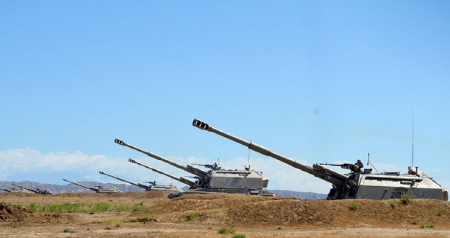 Боевые стрельбы азербайджанских артиллеристов