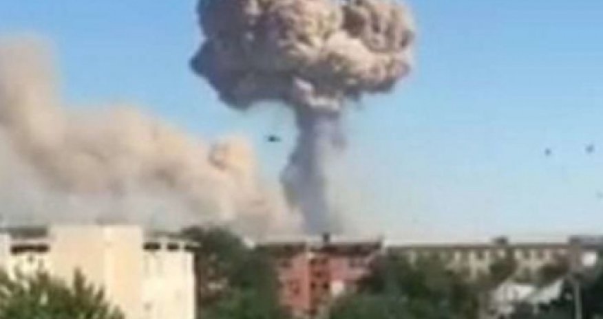 Взрыв в воинской части в Казахстане  - ВИДЕО
