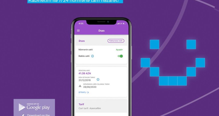 With Azercell’s ‘Kabinetim” application managing your number is more convenient now