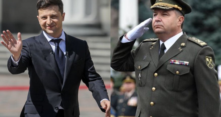 Zelenski Müdafiə nazirini itələdi (VİDEO)