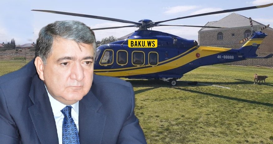 Sabiq nazir Fazil Məmmədovu gətirən helikopter Gəncəyə enib - FOTO