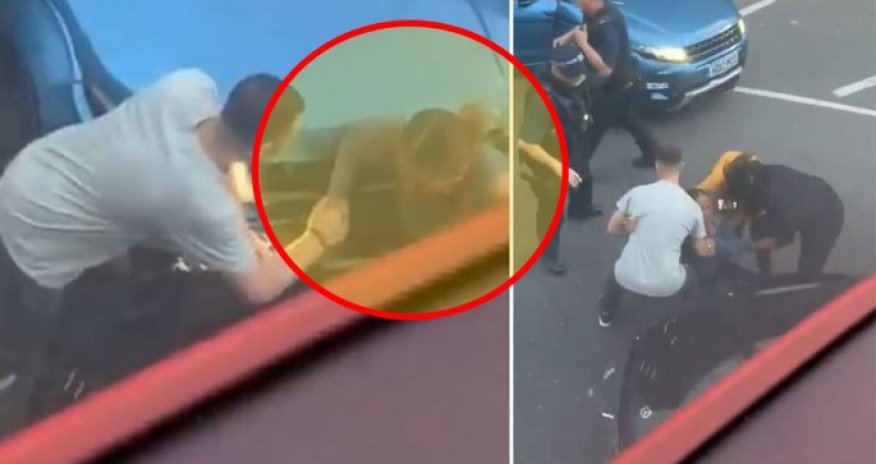 “Range Rover” qadın sürücünü “Mercedes”ə yapışdırdı - VİDEO