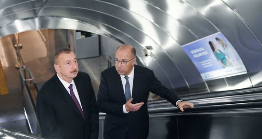 İlham Əliyev “Xətai” metrostansiyasının açılışında - FOTO