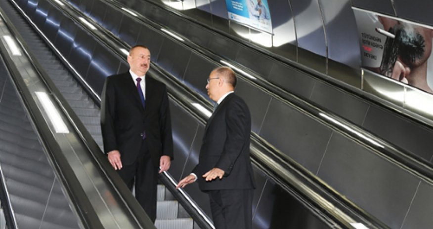 Президент Алиев запустил станцию метро Хатаи после капремонта