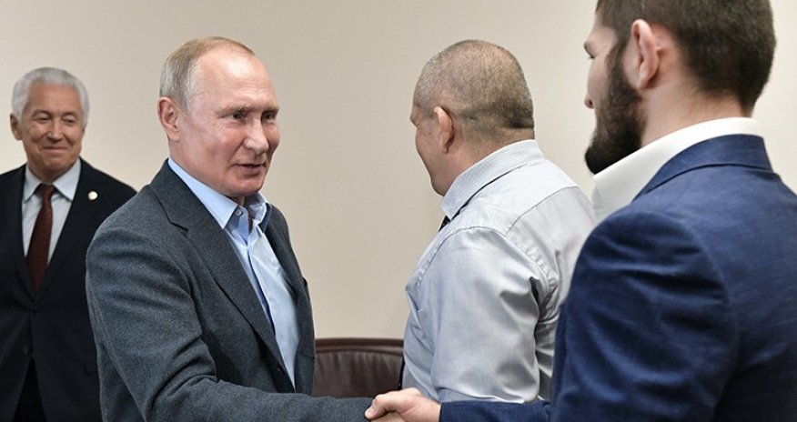 Putin Həbiblə görüşdü - VİDEO