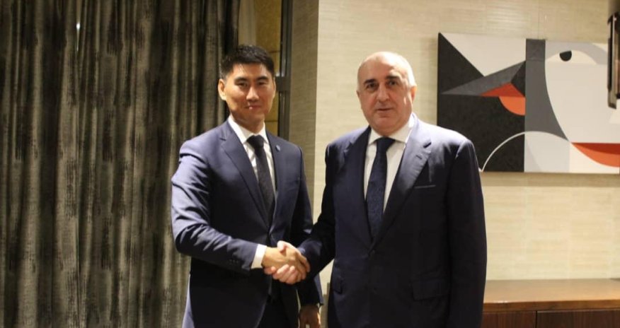 Elmar Mammadyarov meets with the Kyrgyz Foreign Minister Chingiz Aydarbekov