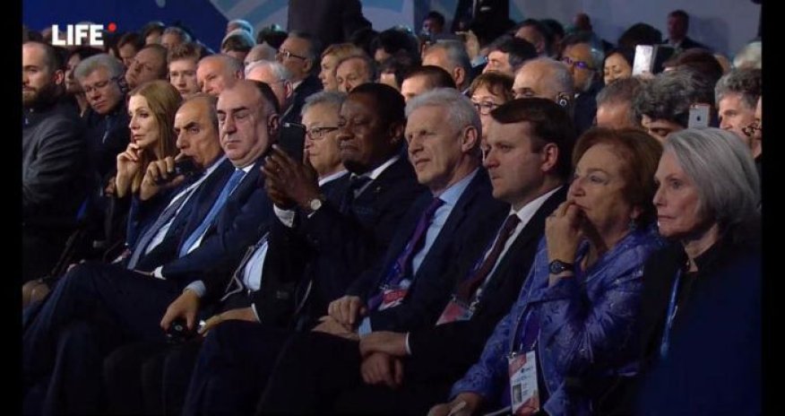 Prezidentin Qarabağdan danışdığı sessiyada Elmar Məmmədyarov yuxuladı – FOTOLAR