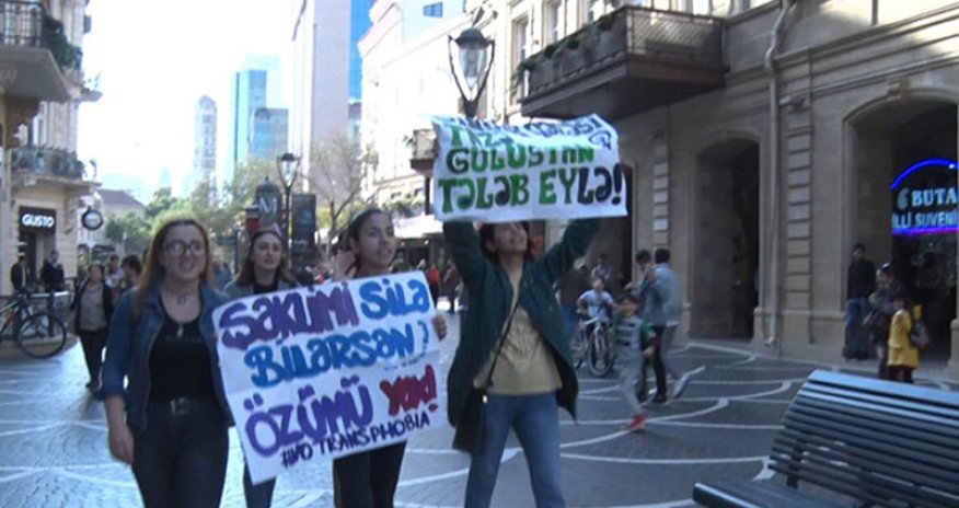 Bakıda yenidən aksiya keçirilib (FOTOLAR)