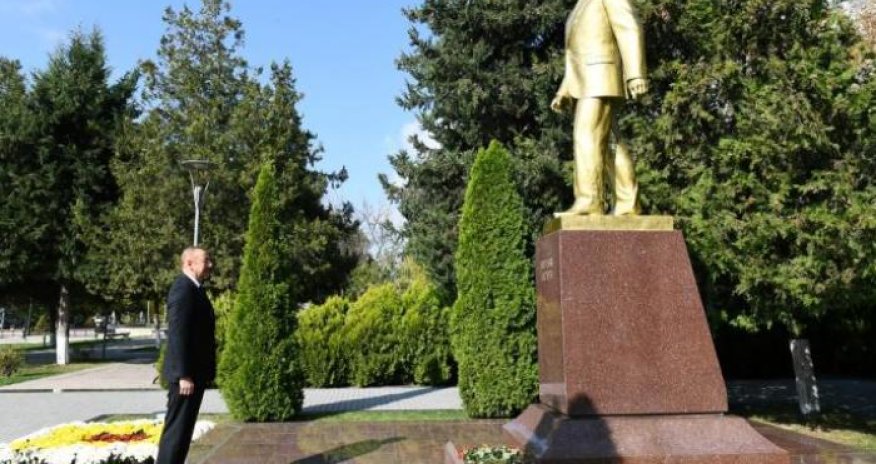 İlham Əliyev Qəbələdə səfərdədir