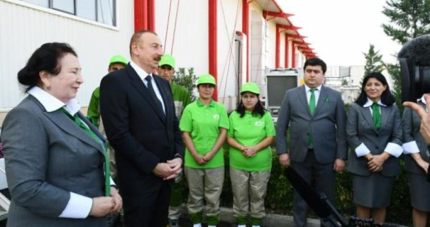 Prezidentin iştirakı ilə Ağdaşda Biyan Sənaye Parkının açılışı olub - FOTOLAR