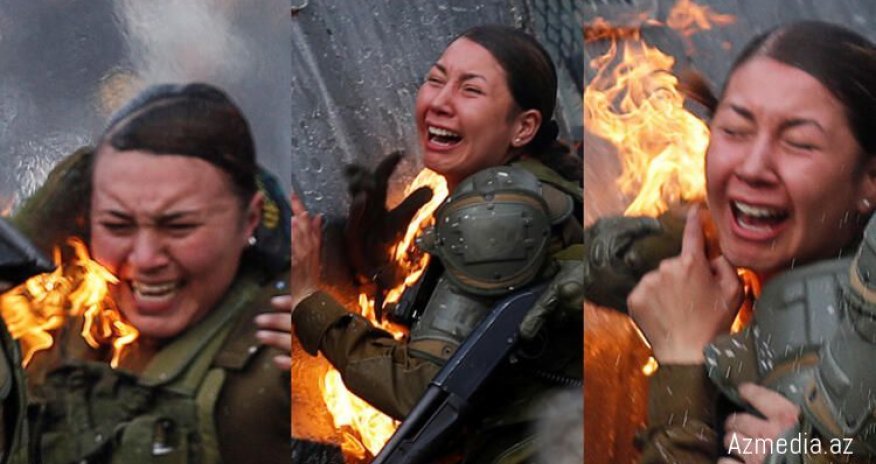 Etiraz aksiyaları səngimək bilmir: 2 qadın polisi belə yandırdılar - FOTOLAR