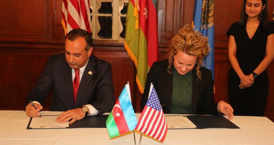 Gədəbəy şəhəri ilə ABŞ-ın Oklahoma şatatının Stilluater (Stillwater) şəhəri arasında qardaşlaşma memorandumu imzalanıb - FOTOLAR