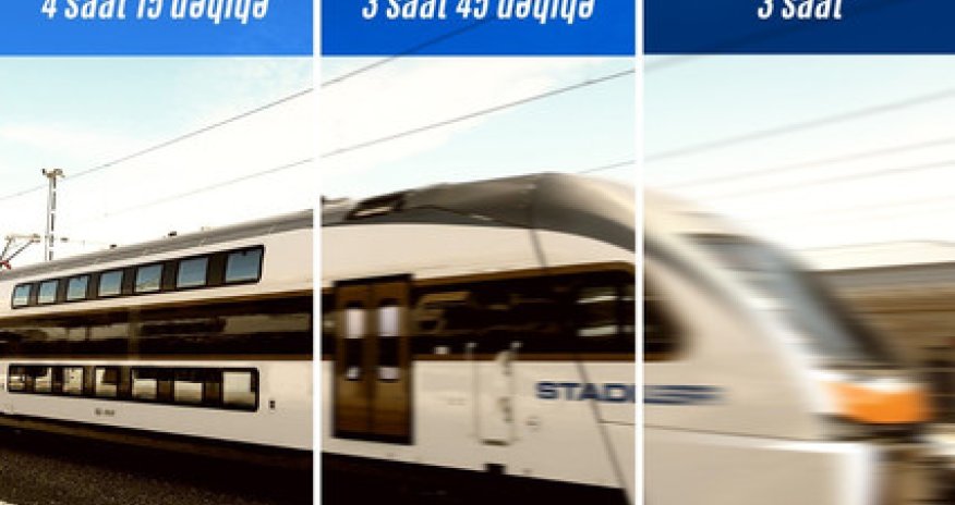Увеличена скорость поездов в направлении Баку-Гянджа