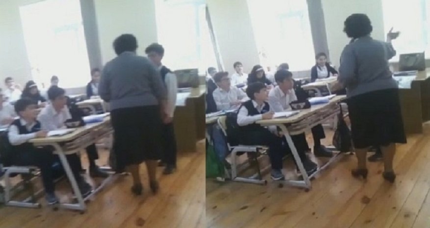 В Баку учительница ударила школьника