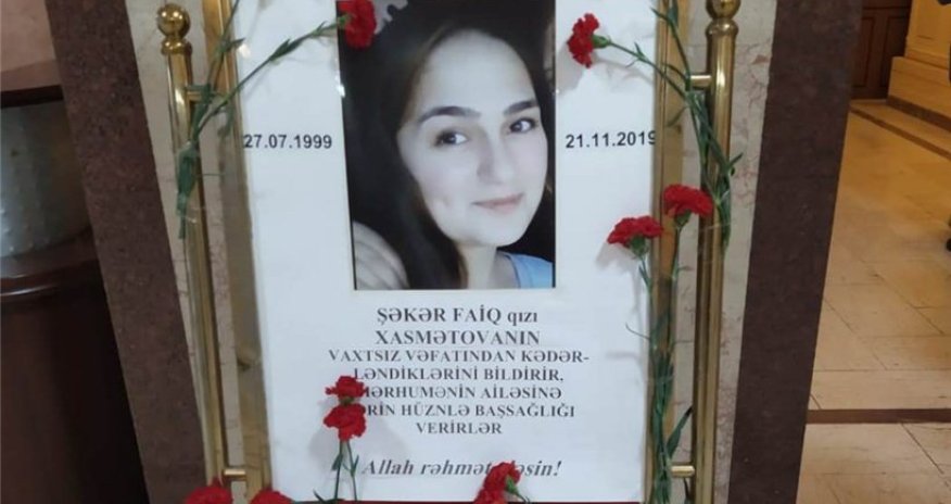 BDU-nun zəhərlənərək ölən tələbəsi dəfn edildi - FOTOLAR