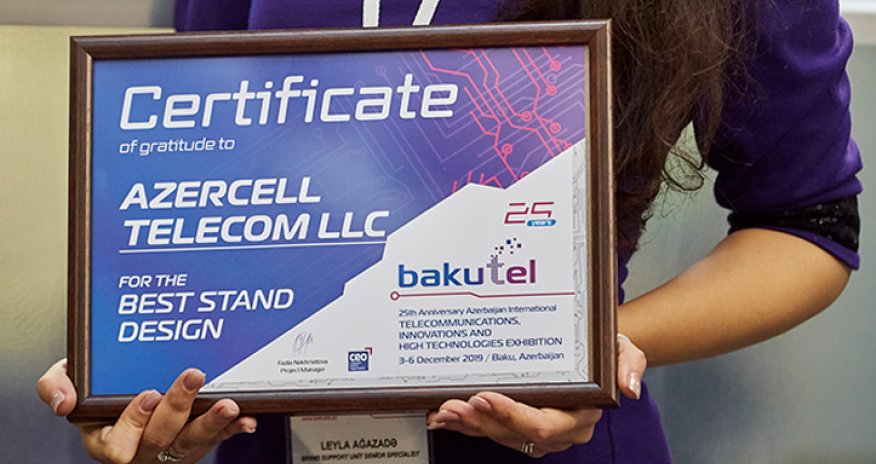 Azercell was awarded the certificate for 