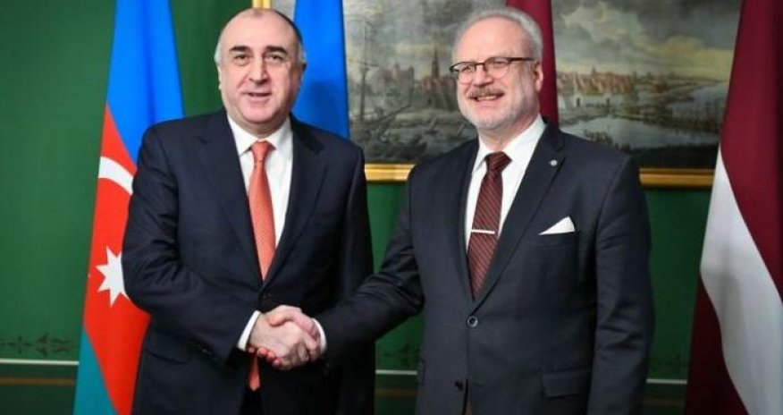Elmar Məmmədyarov Latviya Prezidenti ilə görüşüb