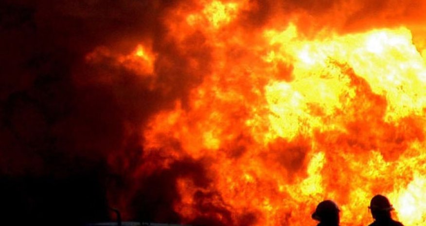 Под Волгоградом загорелся автобус с 40 пассажирами