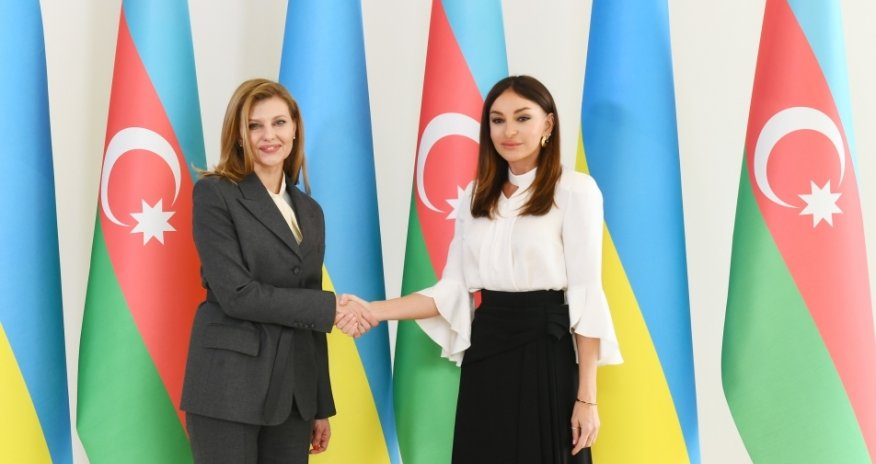Mehriban Əliyeva Yelena Zelenskaya ilə görüşüb - FOTO