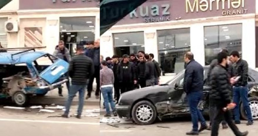 SON DƏQİQƏ - Bakının böyük prospektində zəncirvari qəza - VİDEO