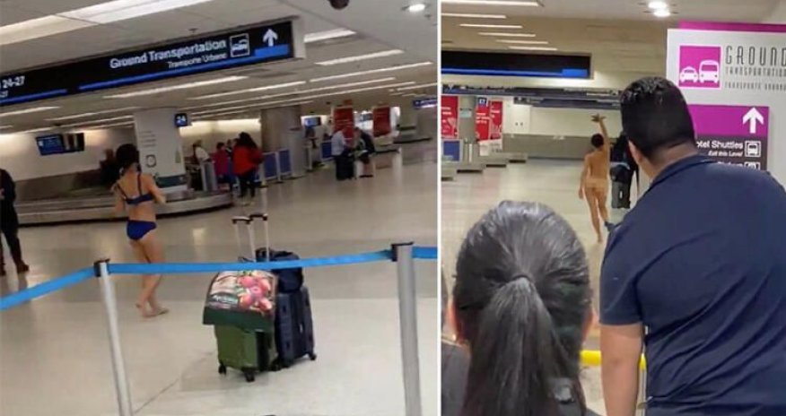 Hava limanında soyunub qaçan gənc qız kimdir? - O görüntülər... - VİDEO