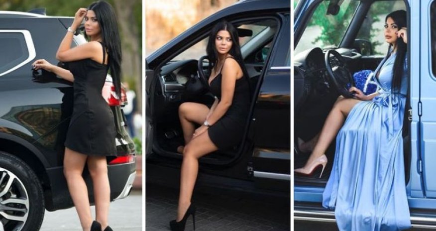 Azərbaycanlı idmançı modelin bahalı avtomobilləri - FOTOLAR