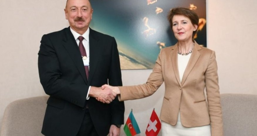 Переговоры Ильхама Алиева с президентом Швейцарии