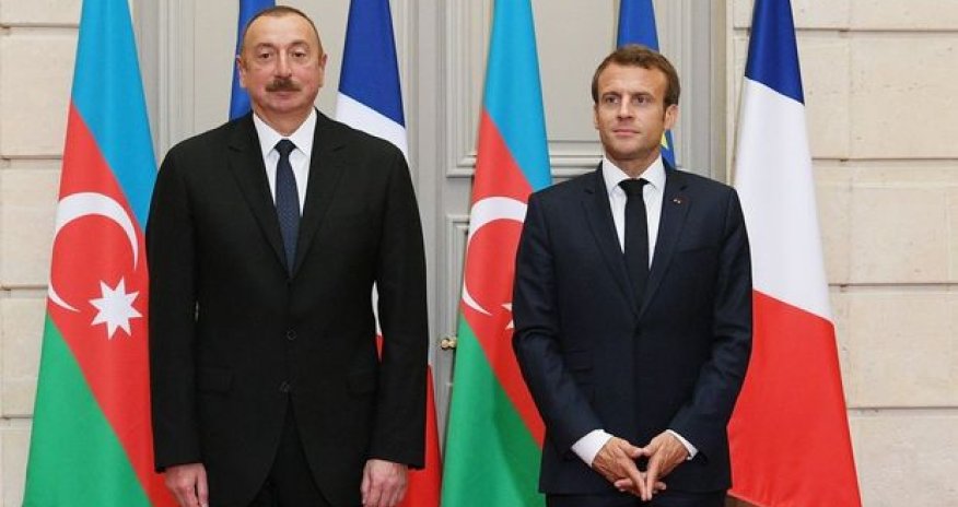 İlham Əliyev Fransa prezidenti ilə Qarabağ münaqişəsini müzakirə etdi