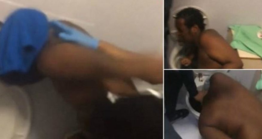 Qızı zorlayan oğlanı həbsxanada bu hala saldılar (18+VİDEO)