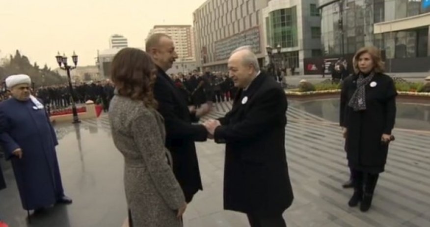 İlham Əliyev və xanımı Ayaz Mütəllibovla görüşdü - VİDEO