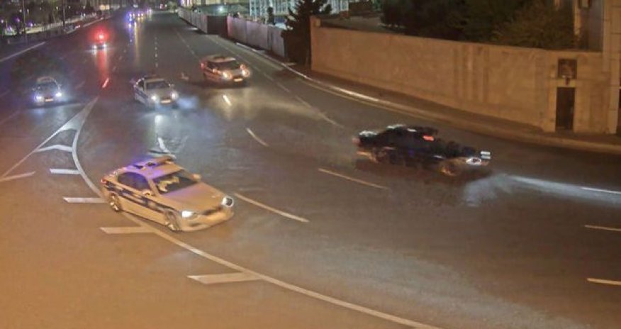 Bu şok görüntülər gecə Bakıda çəkilib... - VİDEO