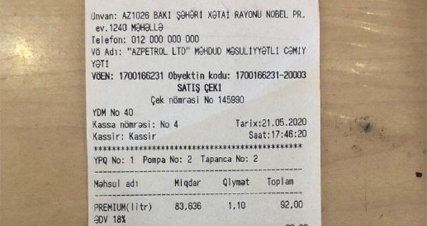 “Maşınım 66 litr tutsa da, 83 litrin pulunu aldılar”